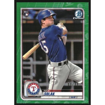 2020 Bowman Chrome Green Refractors #98 Nick Solak