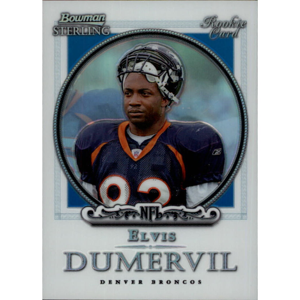 2006 Bowman Sterling Refractors #35 Elvis Dumervil. rookie card picture