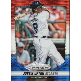 2014 Panini Prizm Prizms Red White and Blue Pulsar #35 Justin Upton