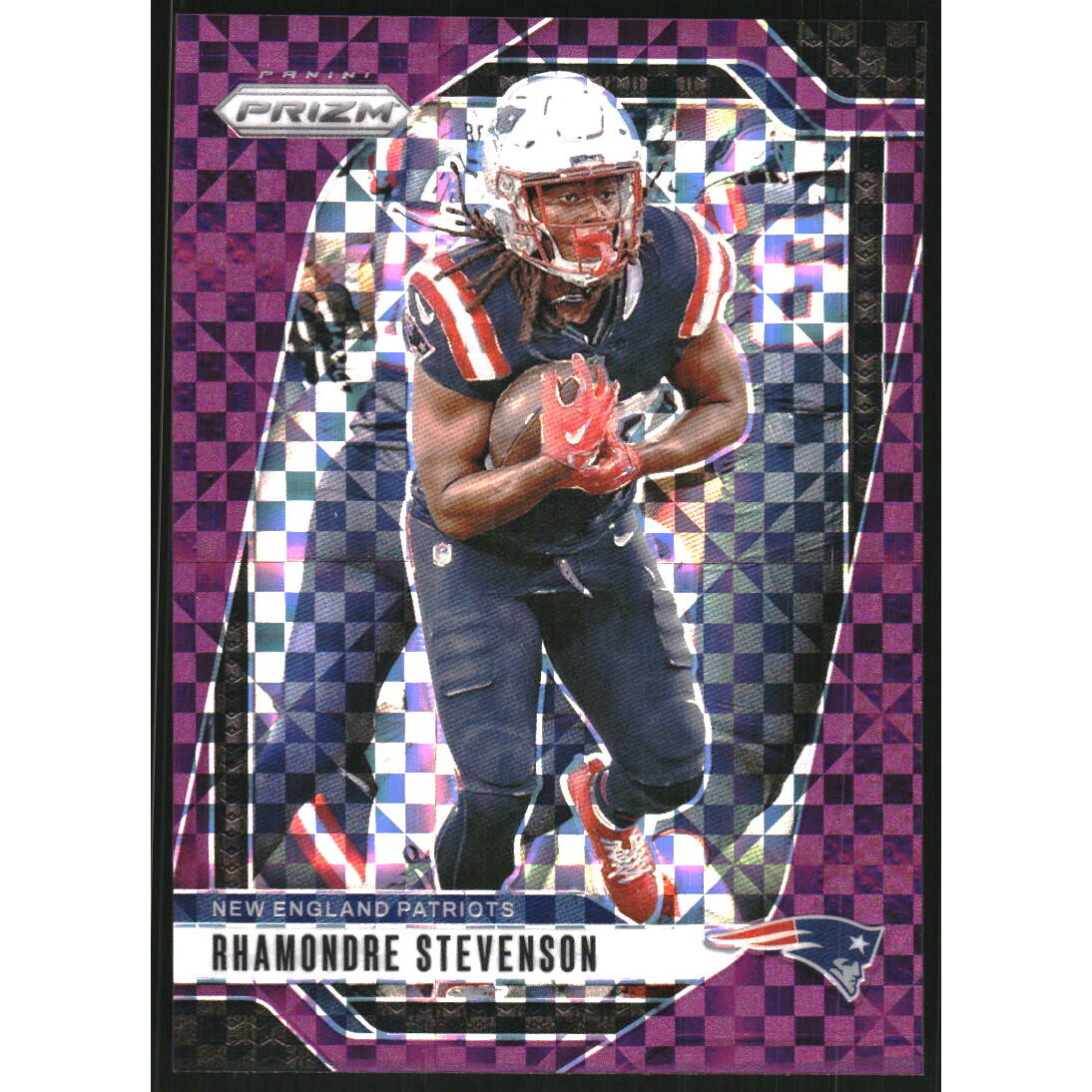 2024 Panini Prizm Prizms Purple Power #195 Rhamondre Stevenson