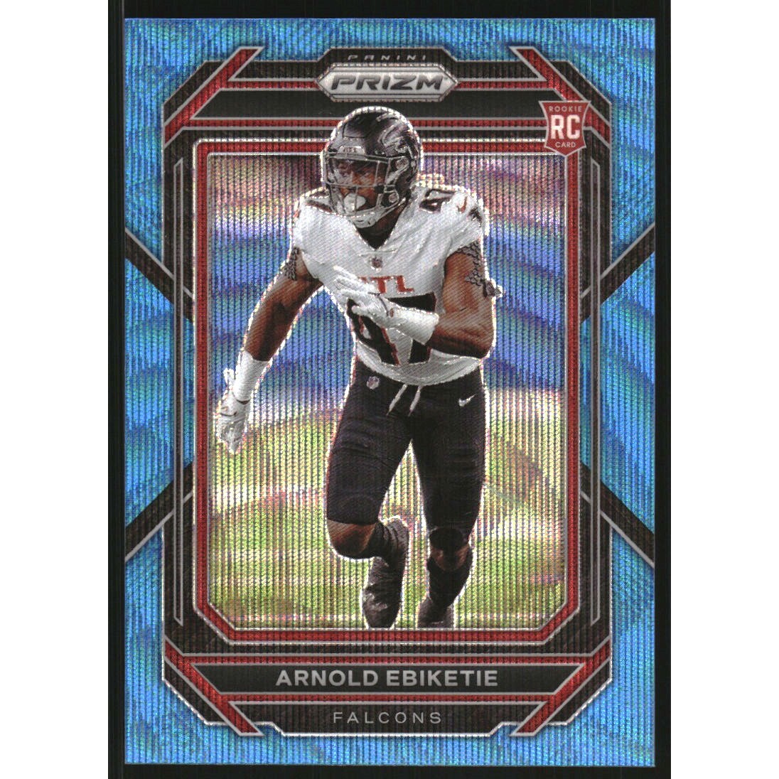 2022 Panini Prizm Prizms Blue Wave #384 Arnold Ebiketie. rookie card picture