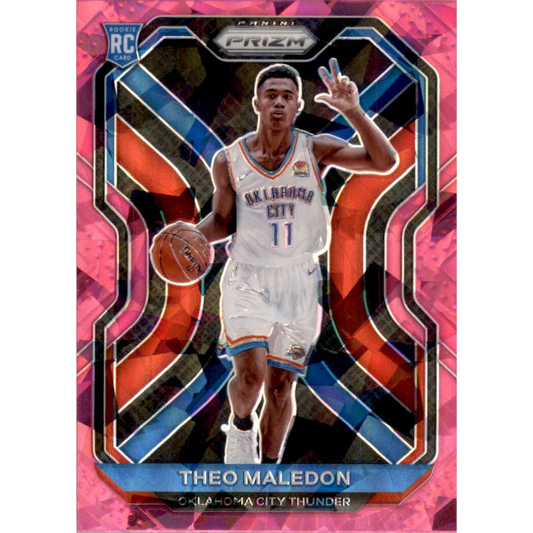 2020-21 Panini Prizm Prizms Pink Ice #289 Theo Maledon