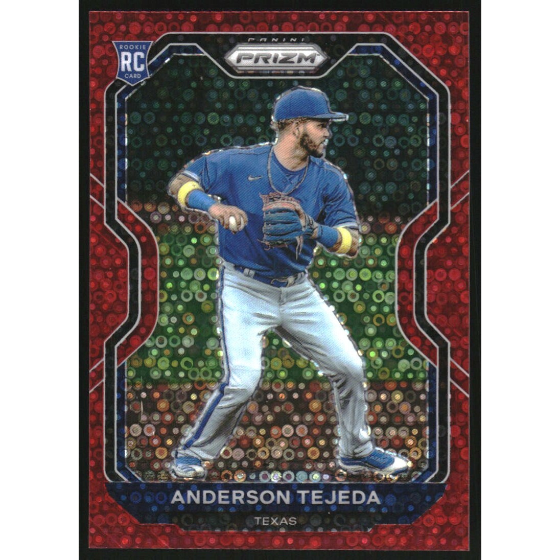 2021 Panini Prizm Prizms Red Donut Circles #9 Anderson Tejeda. rookie card picture
