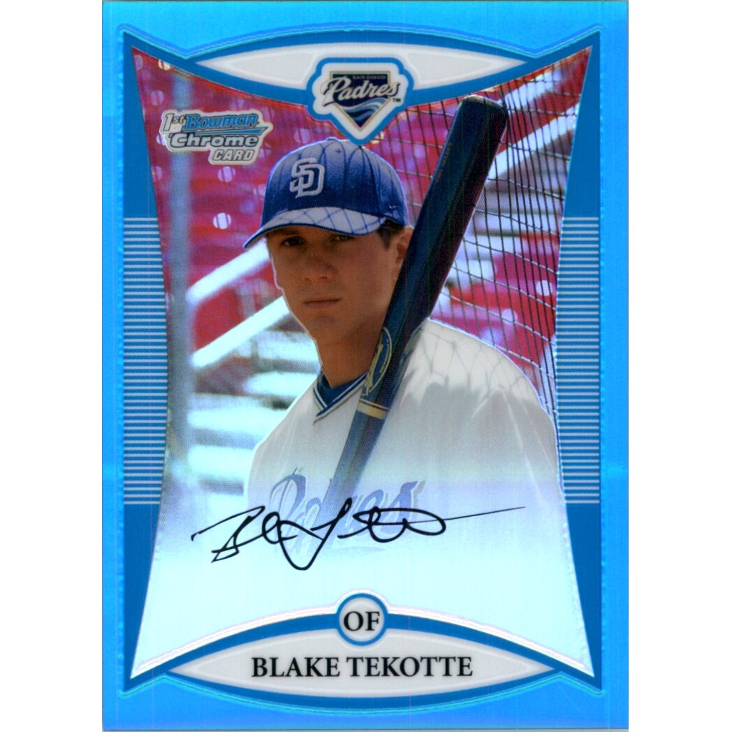 2008 Bowman Chrome Draft Prospects Blue Refractors #BDPP42 Blake Tekotte DP. rookie card picture