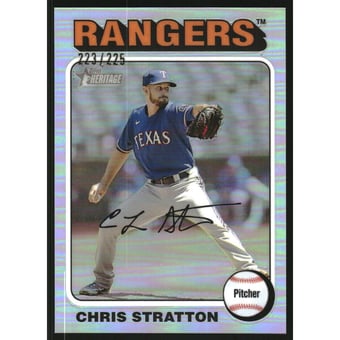 2024 Topps Heritage Chrome Silver Refractors #430 Chris Stratton HN/225