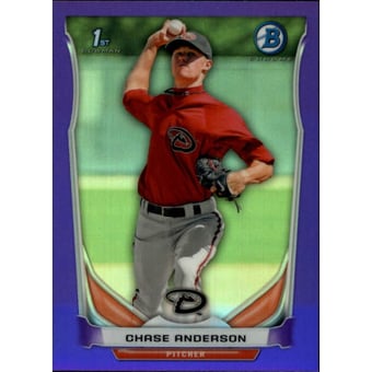2014 Bowman Chrome Prospects Purple Refractors #BCP62 Chase Anderson