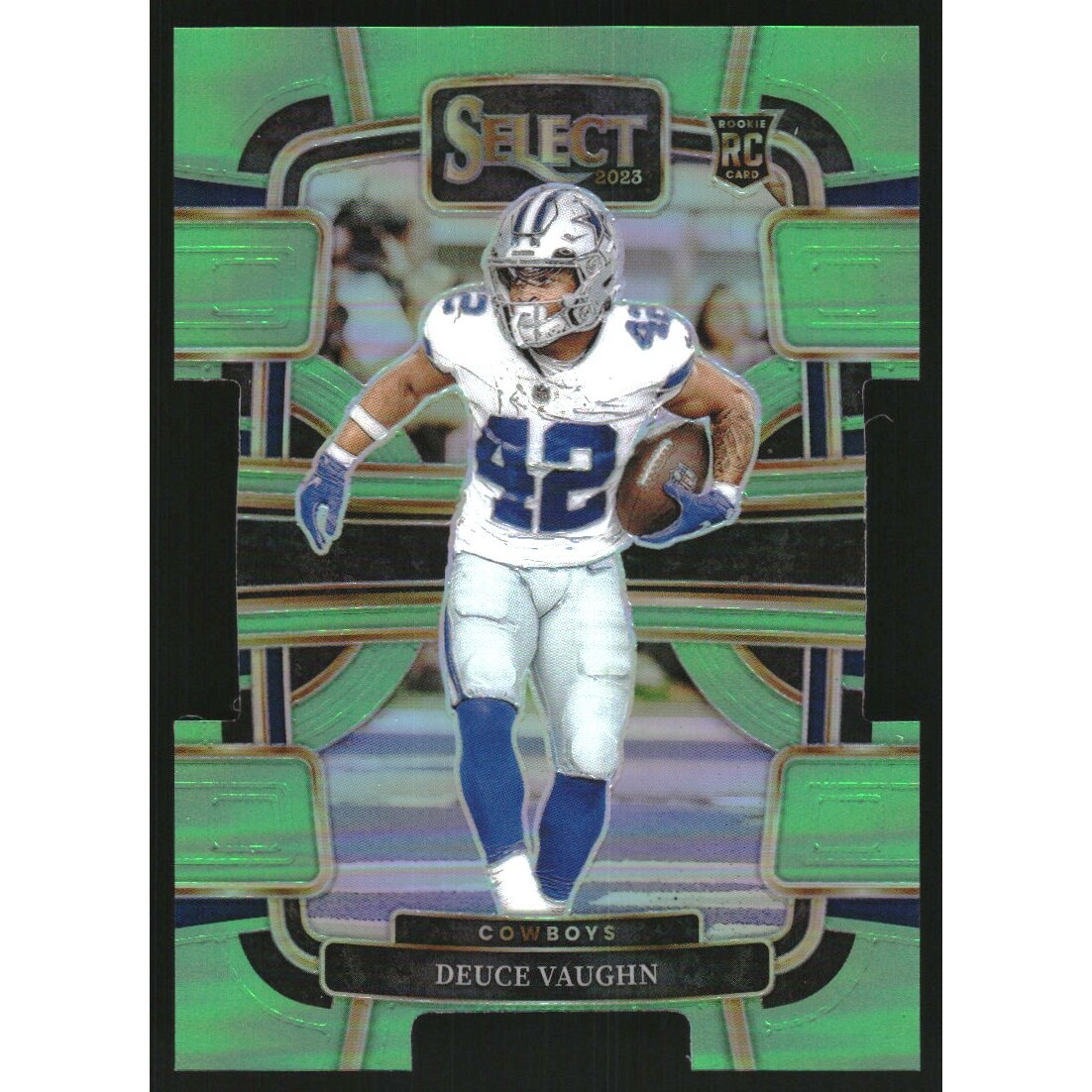2023 Select Prizm Neon Green Die Cut #28 Deuce Vaughn