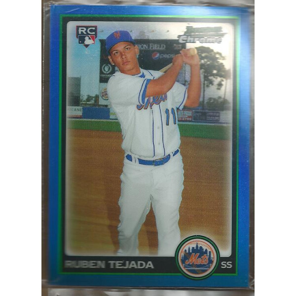 2010 Bowman Chrome Blue Refractors #216B Ruben Tejada. rookie card picture