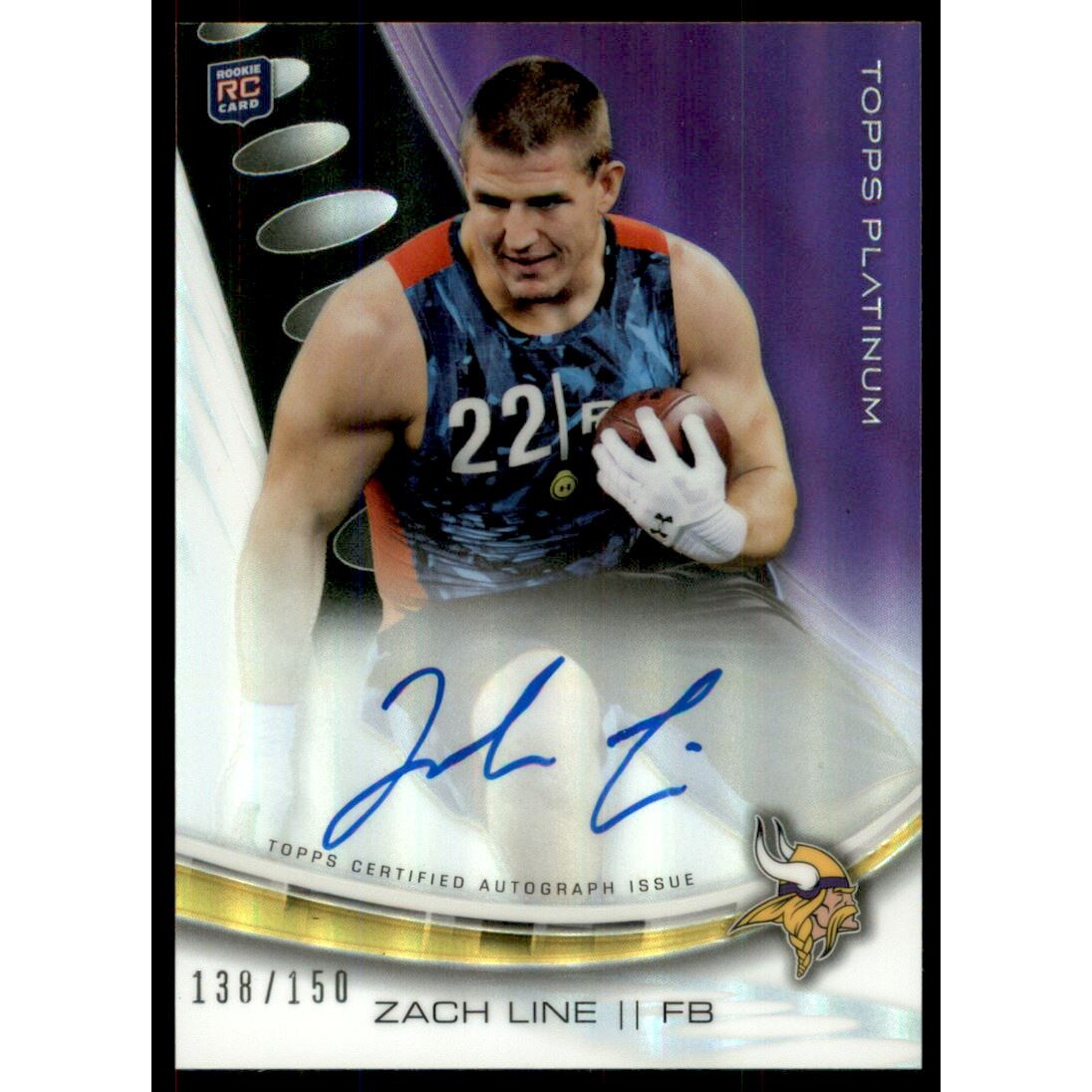 2013 Topps Platinum Rookie Autographs Black Refractors #AZL Zach Line. rookie card picture
