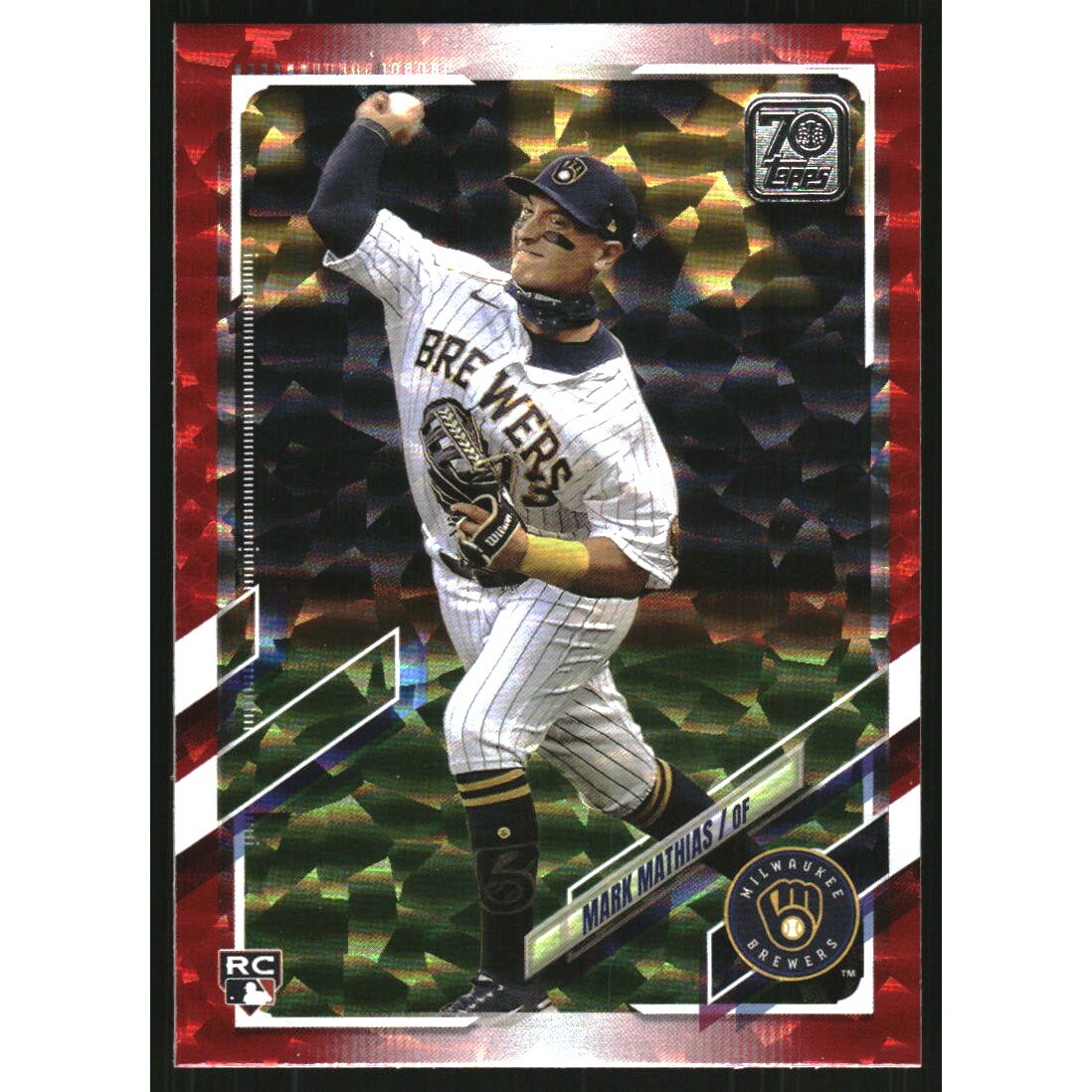 2021 Topps Red Foil #421 Mark Mathias. rookie card picture