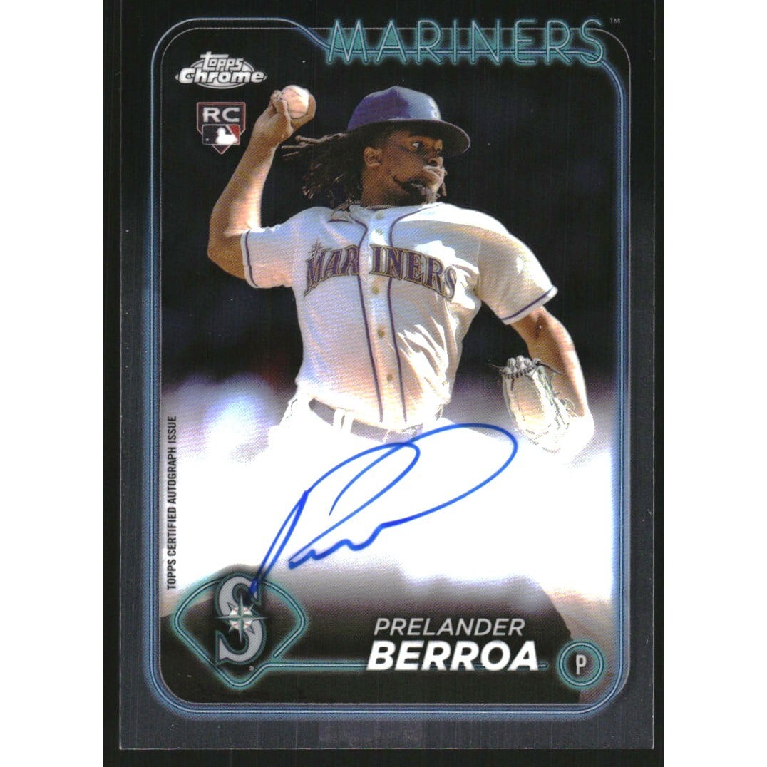 2024 Topps Chrome Rookie Autographs #RAPB Prelander Berroa. rookie card picture
