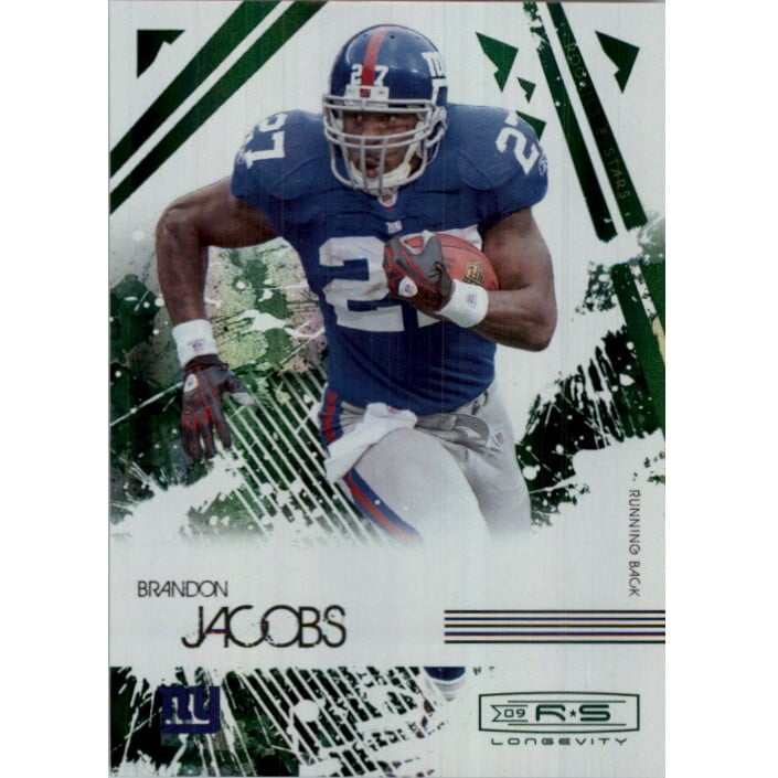 2009 Donruss Rookies and Stars Longevity Emerald #64 Brandon Jacobs. rookie card picture
