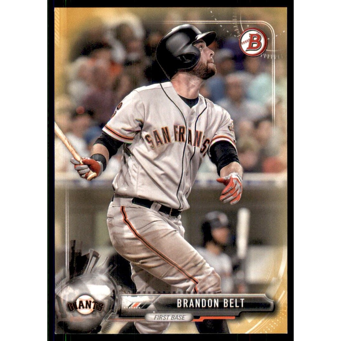 2017 Bowman Gold #90 Brandon Belt. rookie card picture