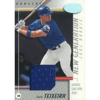 2002 Leaf Certified #182 Mark Teixeira NG Jsy