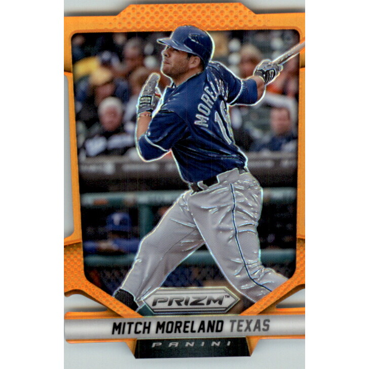 2014 Panini Prizm Prizms Orange Die Cut #146 Mitch Moreland. rookie card picture