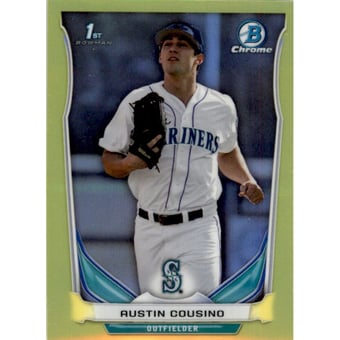 2014 Bowman Chrome Mini Factory Set Yellow Refractors #126 Austin Cousino
