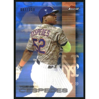 2016 Finest Blue Refractors #63 Yoenis Cespedes