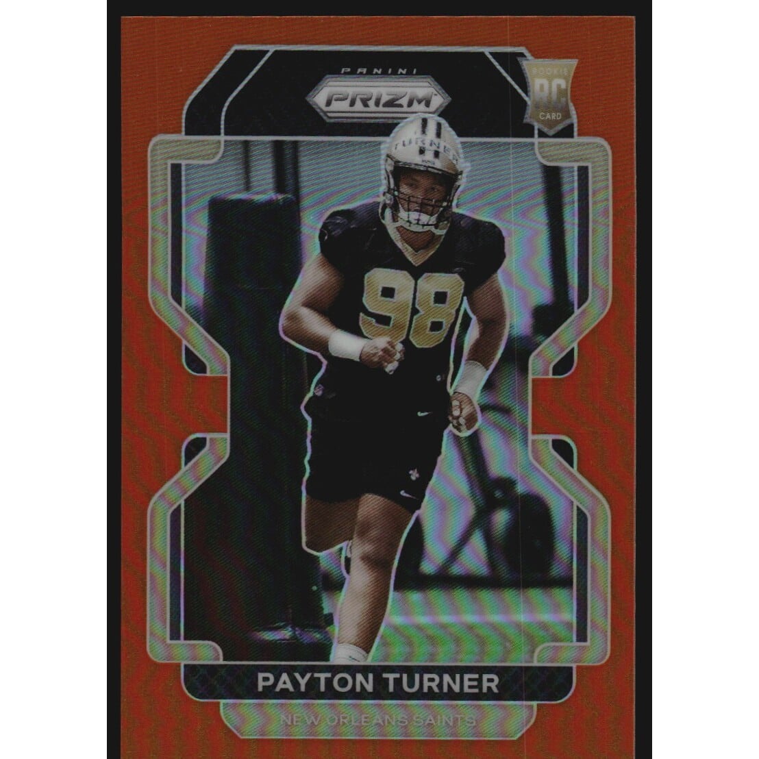 2021 Panini Prizm Prizms Orange #379 Payton Turner. rookie card picture