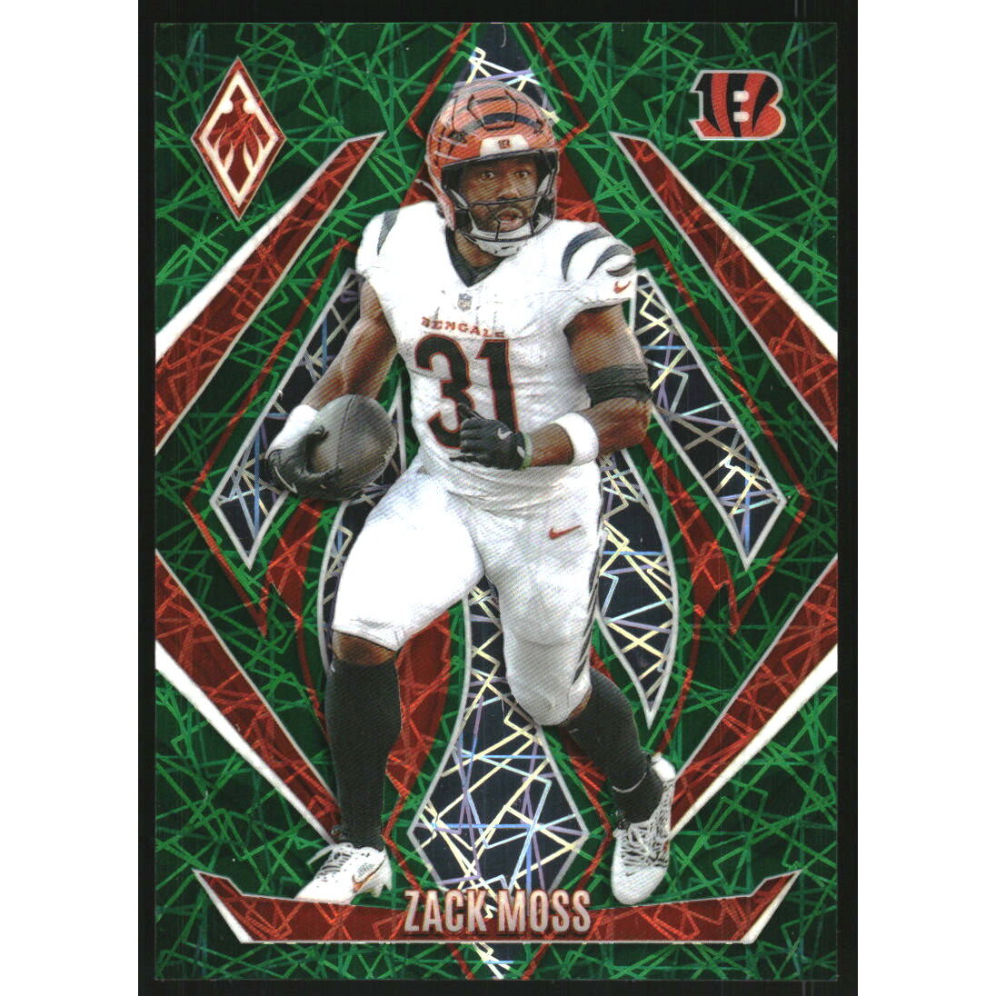 2024 Panini Phoenix Green Lazer #148 Zack Moss