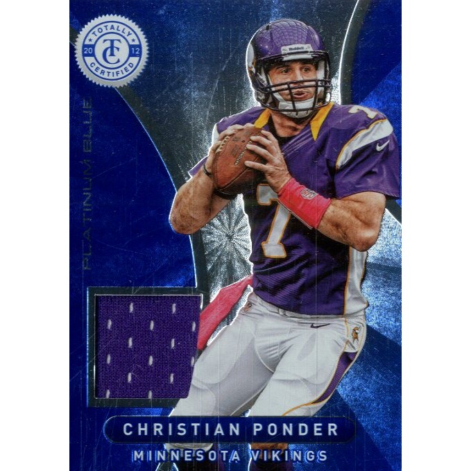 2012 Totally Certified Blue Materials #76 Christian Ponder/99