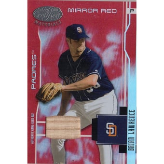 2003 Leaf Certified Materials Mirror Red Materials #157 Brian Lawrence Bat/250