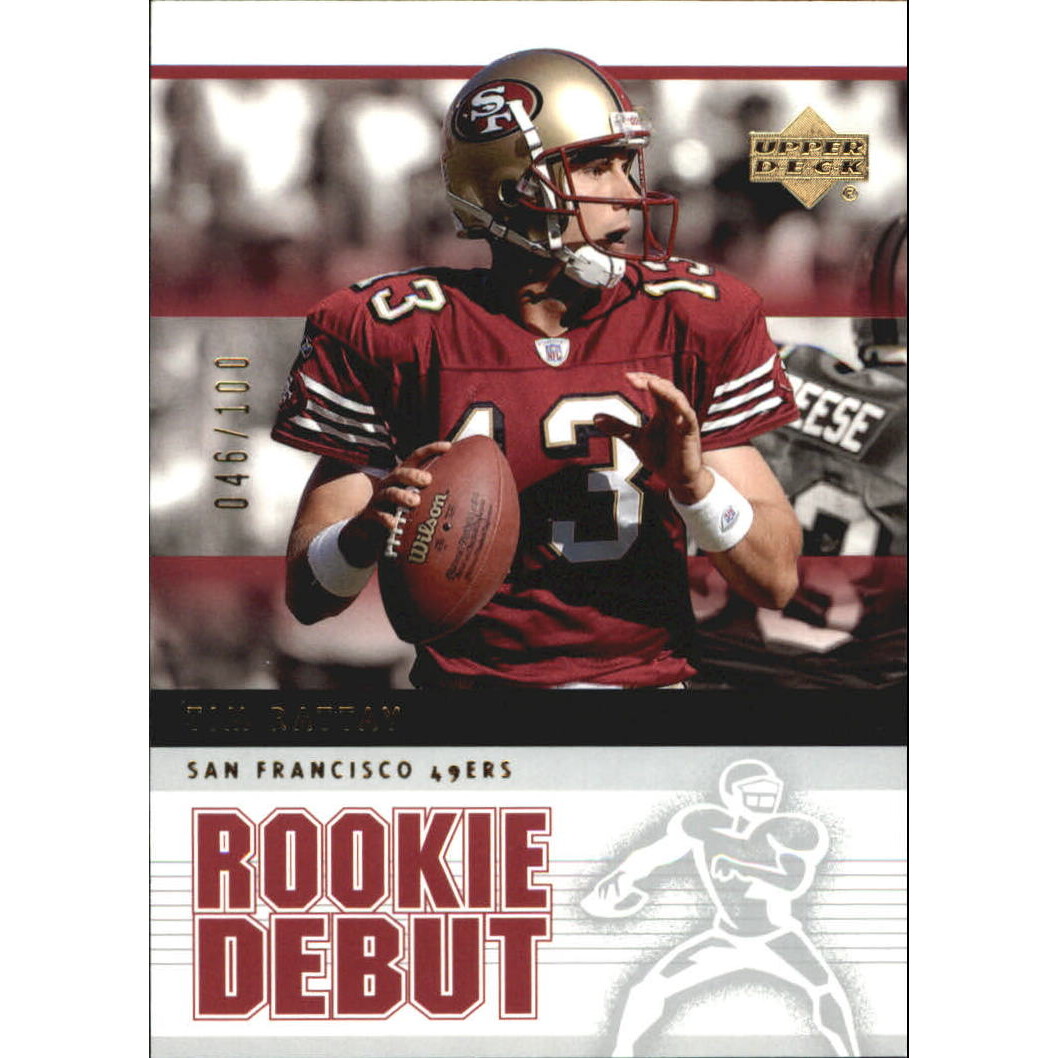 2005 Upper Deck Rookie Debut Gold 100 #83 Tim Rattay. rookie card picture
