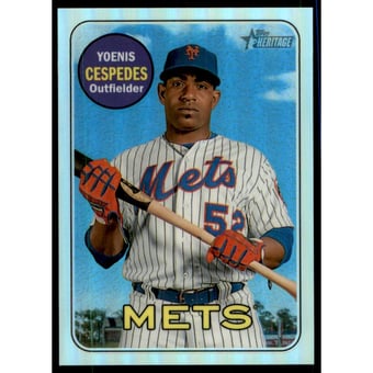 2018 Topps Heritage Chrome Refractors #THC221 Yoenis Cespedes