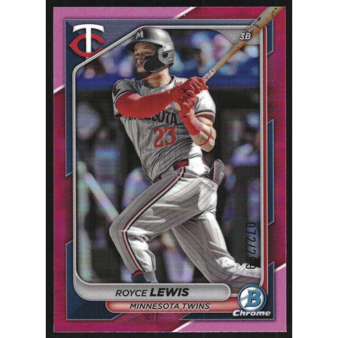 2024 Bowman Chrome Fuchsia Refractors #2 Royce Lewis. rookie card picture