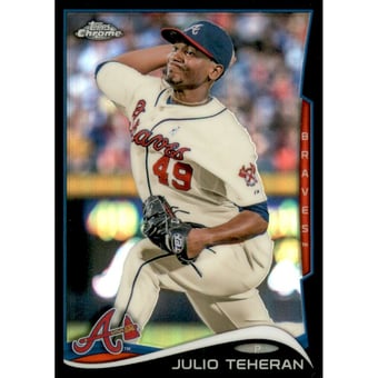 2014 Topps Chrome Black Refractors #194 Julio Teheran