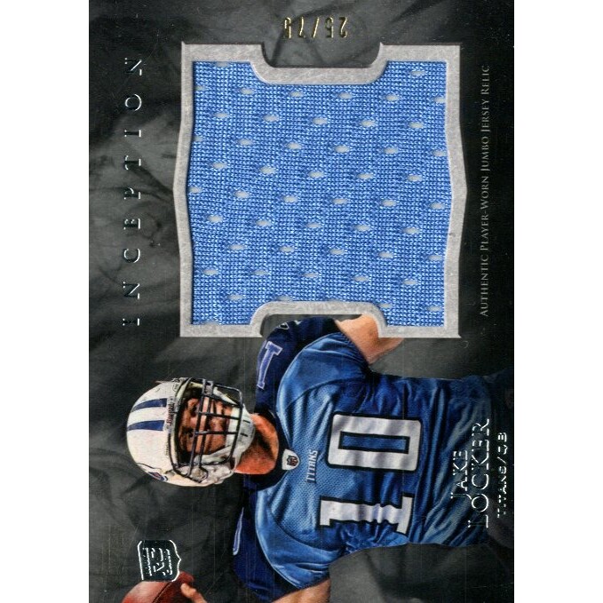 2011 Topps Inception Rookie Relics Jumbo Swatch Gray #JRJL Jake Locker. rookie card picture