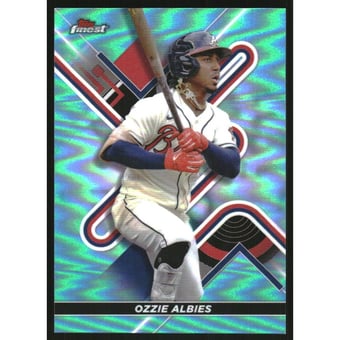 2022 Finest Aqua Refractors #32 Ozzie Albies