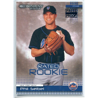 2004 Donruss Press Proofs Black #55 Phil Seibel RR