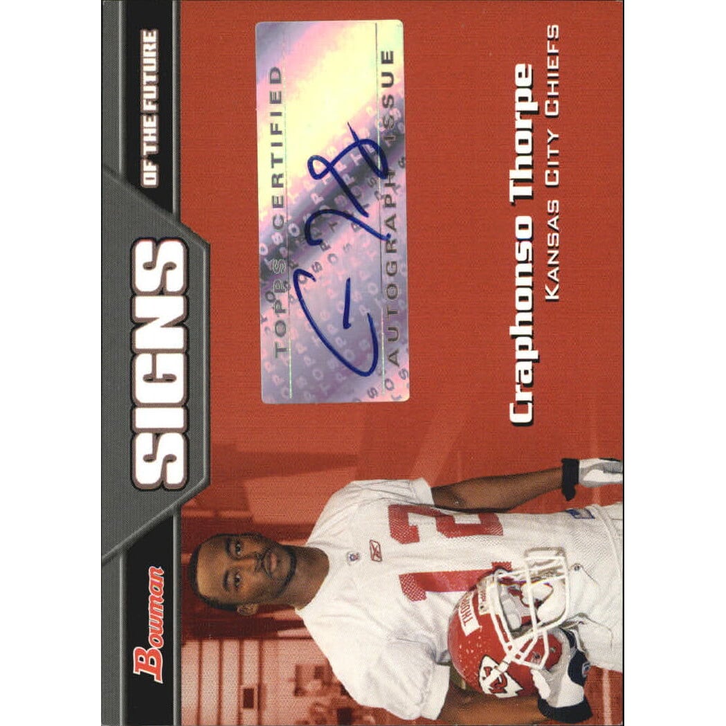 2005 Bowman Signs of the Future Autographs #SFCT Craphonso Thorpe C. rookie card picture