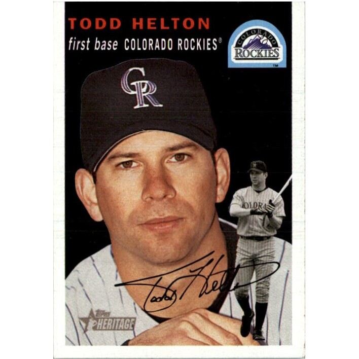 2003 Topps Heritage #20B Todd Helton Black SP. rookie card picture