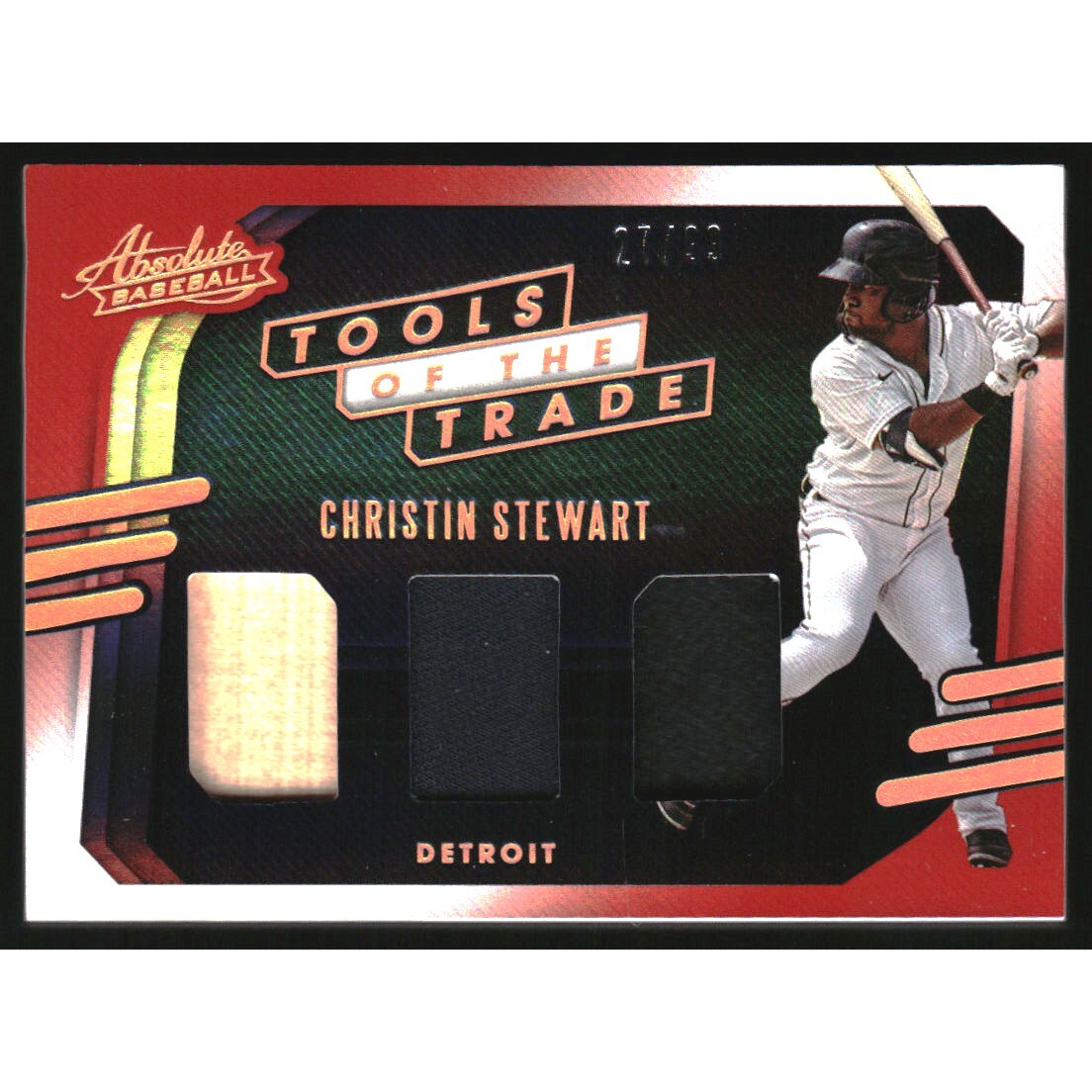 2021 Absolute Tools of the Trade Triple Swatches Spectrum Red #7 Christin Stewart/99
