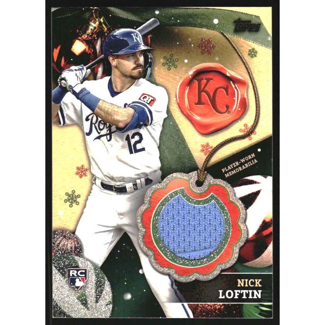 2024 Topps Holiday Relics Glitter #RCNL Nick Loftin. rookie card picture