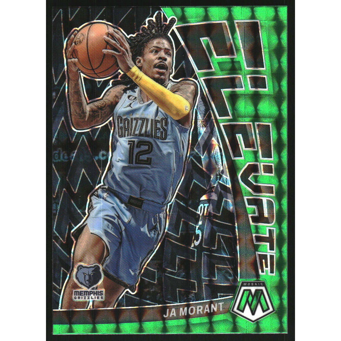 2022-23 Panini Mosaic Elevate Mosaic Green #2 Ja Morant
