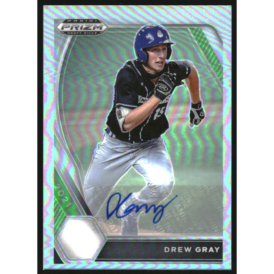 2021 Panini Prizm Draft Picks Base Autographs Prizms Silver #93 Drew Gray
