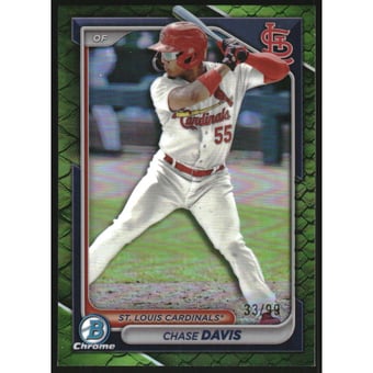 2024 Bowman Chrome Prospects Green Reptilian Refractors #BCP247 Chase Davis