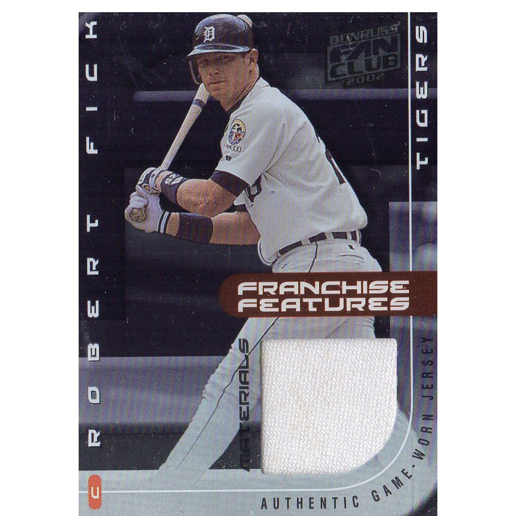 2002 Donruss Best of Fan Club Franchise Features Materials #FF28 Robert Fick Jsy. rookie card picture