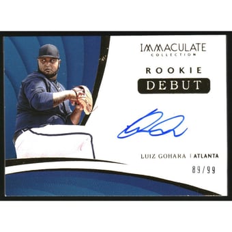 2018 Immaculate Collection Rookie Debut Signatures #2 Luiz Gohara/99