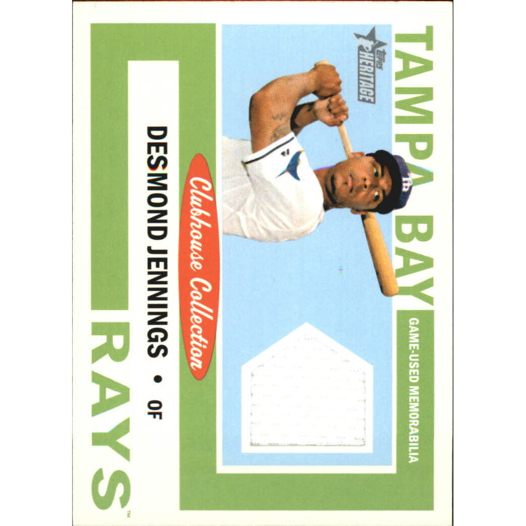 2013 Topps Heritage Clubhouse Collection Relics #DJ Desmond Jennings. rookie card picture