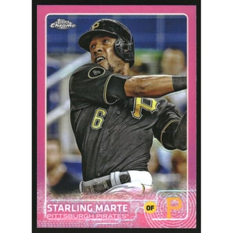 2015 Topps Chrome Pink Refractors #5 Starling Marte