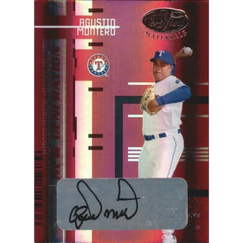 2005 Leaf Certified Materials Mirror Autograph Red #202 Agustin Montero NG/99
