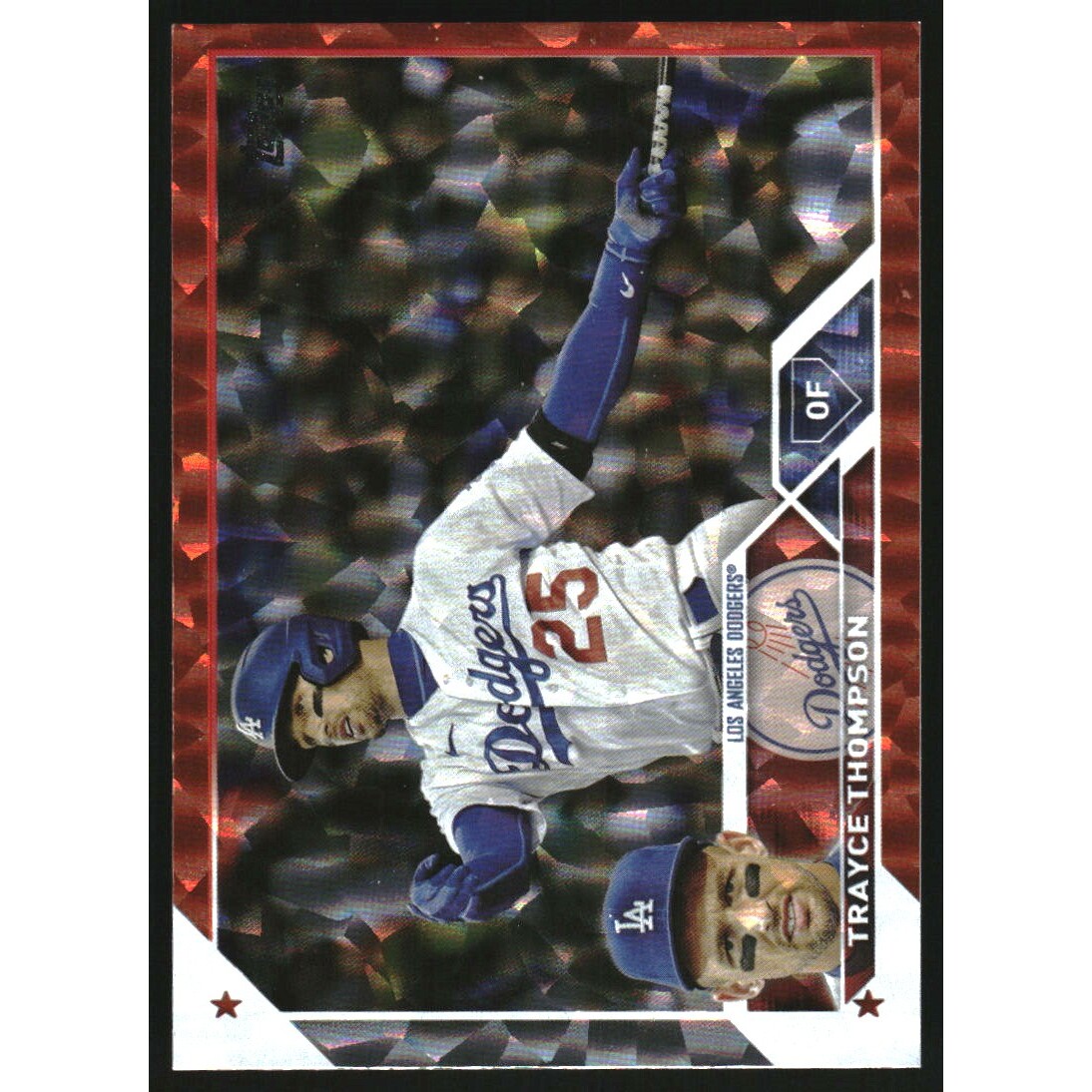 2023 Topps Orange Foil #343 Trayce Thompson. rookie card picture