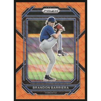 2023 Panini Prizm Prizms Orange Wave #118 Brandon Barriera