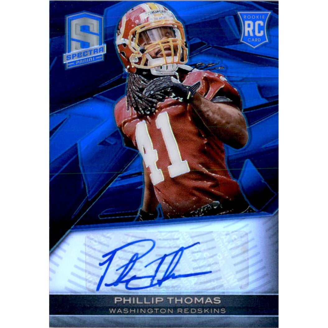 2013 Panini Spectra Blue #179 Phillip Thomas AU/99. rookie card picture