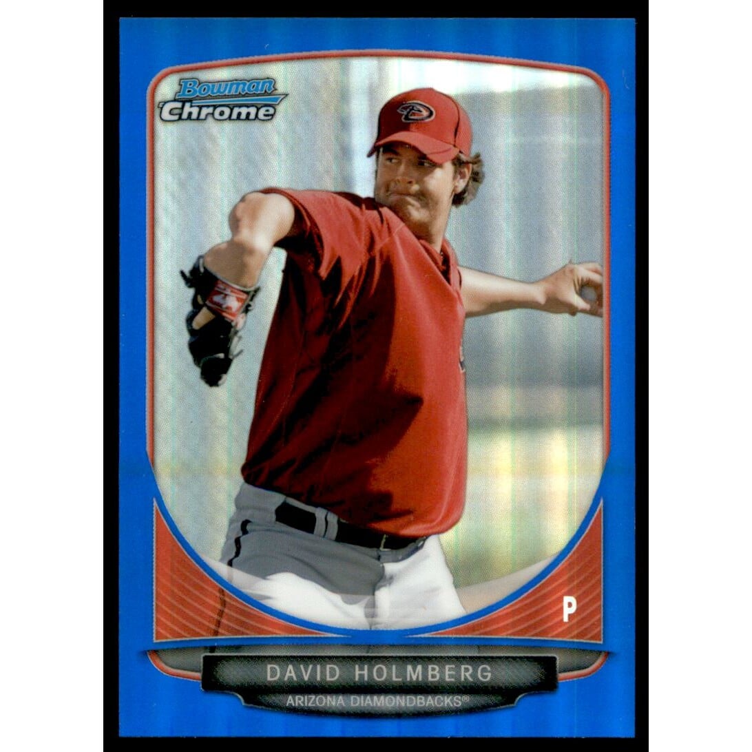 2013 Bowman Chrome Prospects Blue Refractors #BCP168 David Holmberg. rookie card picture