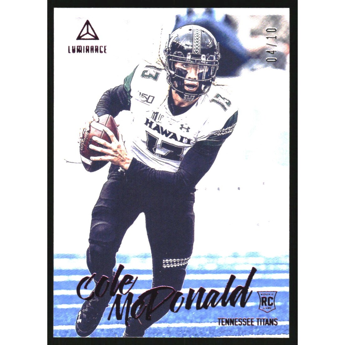 2020 Panini Luminance Pink #139 Cole McDonald