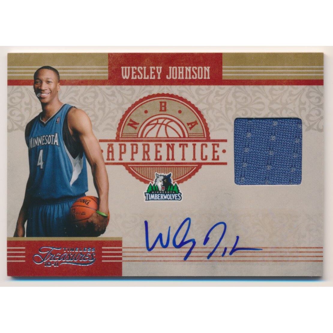 2010-11 Timeless Treasures NBA Apprentice Materials Signatures #4 Wesley Johnson
